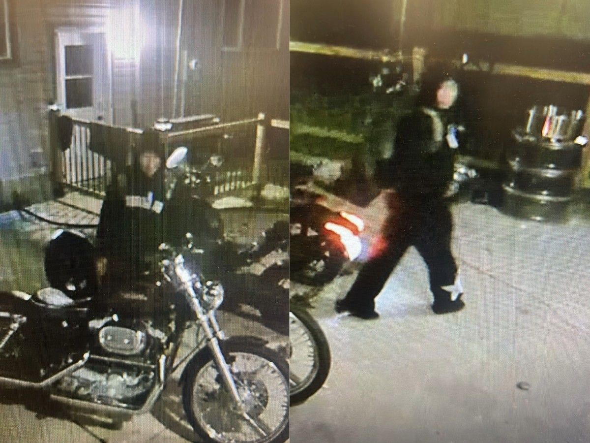 Images taken from the surveillance footage of alleged suspect wanted in the downtown arson spree. Fort McMurray, Alta. Sept. 19, 2026. Photo provided by Wood Buffalo RCMP.