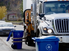Thursday is recycling day for residents downtown Fort McMurray, Alta. Oct. 8, 2026. Photo by Itoro Umanah/Fort McMurray Today/ Postmedia Network.