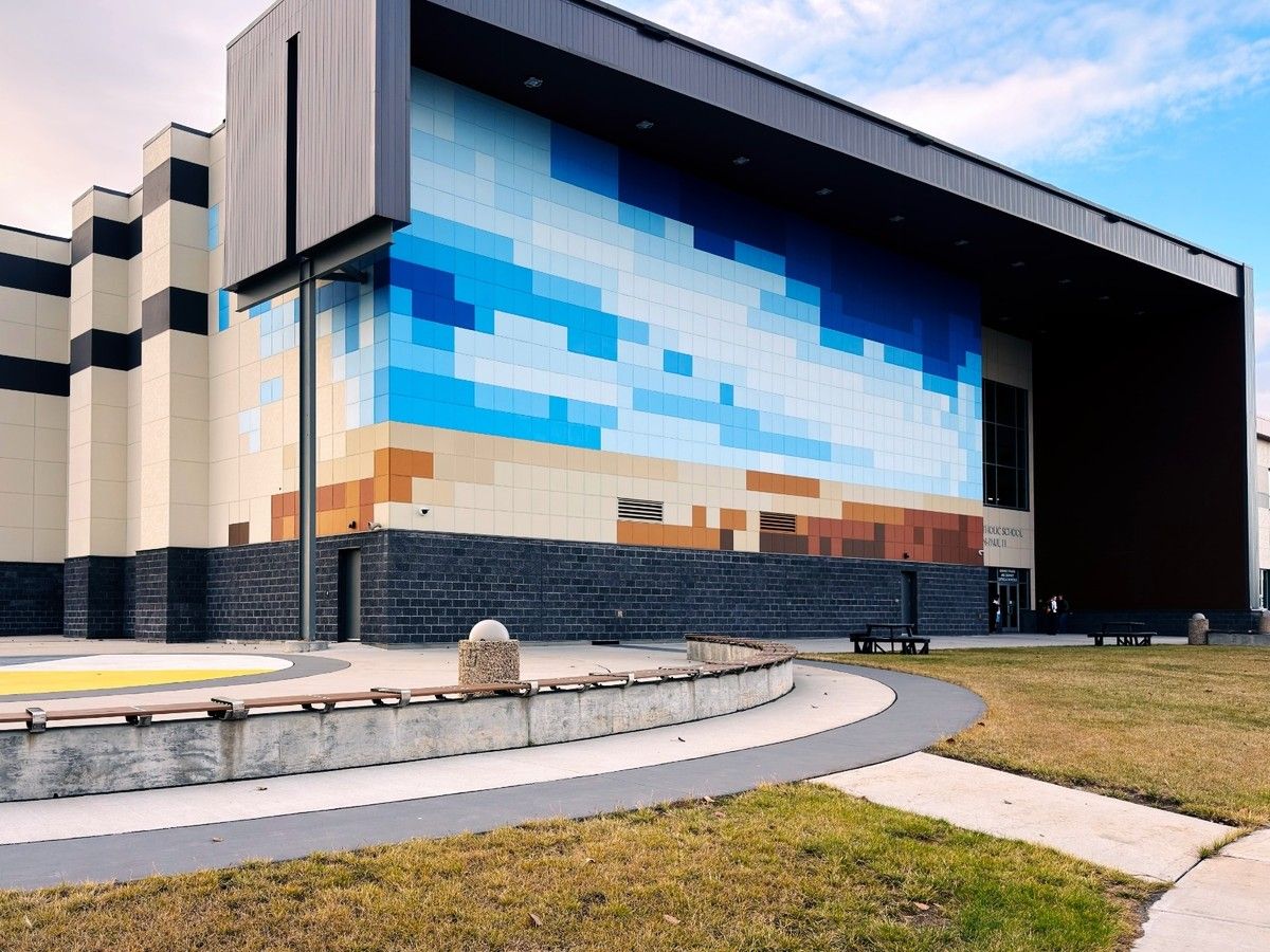 St. John Paul II School in Grande Prairie was under a secure and hold Oct. 16, three days after a student protest.