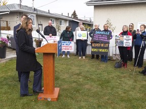 Premier Danielle Smith and Municipal Affairs Minister Dan Williams announce provincial direction to housing growth across Alberta on Thursday, October 8, 2026 in Edmonton.