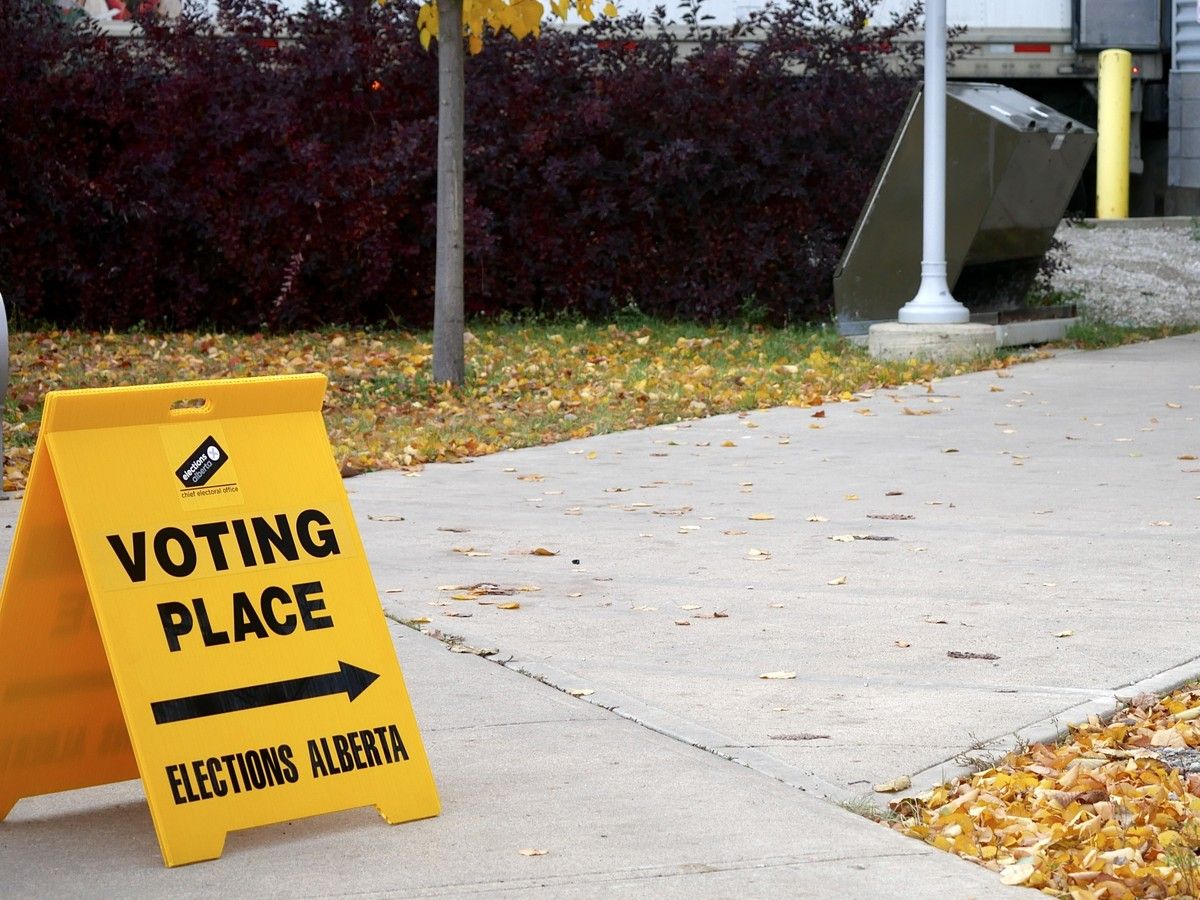 Voting has begun in Alberta's oilsands. Voters can be seen at the SMS Equipment Stadium, downtown Fort McMurray, Alta. Oct. 19, 2026.