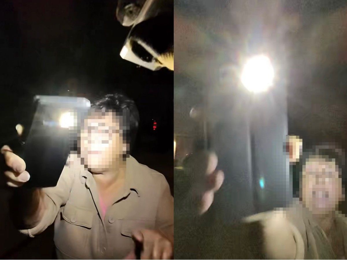 In one video, which was recorded on the victim's glasses, the victim is seen surrounded by three neighbours in the middle of the street. When asked what "business" he had in the area, he was told that his "kind" does not belong in the neighbourhood. Video screenshots obtained from Jonathan Ndukwe.