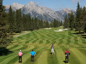 The second hole of Kananaskis' Mount Lorette course is stunning.
