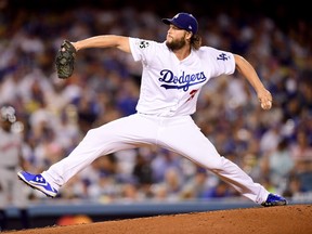Dodgers ace Clayton Kershaw struck out 11, the first pitcher to do so in a World Series since Randy Johnson in 2001. (Getty Images)