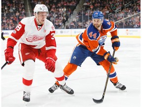 Detroit Red Wings v Edmonton Oilers

EDMONTON, AB - MARCH 4: Zack Kassian #44 of the Edmonton Oilers battles against Anthony Mantha #39 of the Detroit Red Wings on March 4, 2017 at Rogers Place in Edmonton, Alberta, Canada. (Photo by Codie McLachlan/Getty Images)
Codie McLachlan, Getty Images