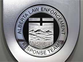 The Alert shield in the team's offices in Edmonton, Alta., on Sept. 5, 2014.