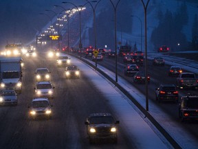 Snow Day

Traffic makes its way along Whitemud Drive, as seen from 121 Street, on a snowy evening in Edmonton, Alta., on Monday, Nov. 23, 2015. Codie McLachlan/Edmonton Sun/Postmedia Network  .... Stock stk
Codie McLachlan, Codie McLachlan/Edmonton Sun