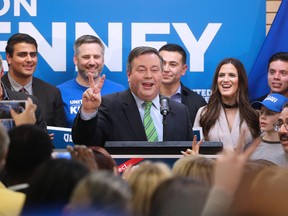 Jason Kenney celebrates after winning the Calgary Lougheed by-election on Thursday December 14, 2017. Gavin Young/Postmedia