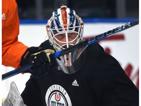 Edmonton Oilers goalie Laurent Brossoit will start Wednesday against the Philadelphia Flyers at Rogers Place. (Ed Kaiser)