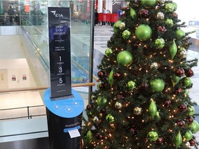 The short story dispenser at the Edmonton International Airport (EIA) prints out free short stories by local and international authors for passengers to read while they wait for their flights.