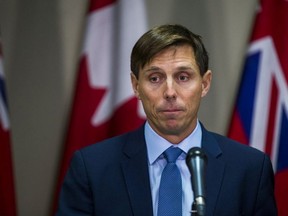 Leader of the Ontario PC party Patrick Brown addresses allegations against him at Queen's Park in Toronto, Ont. on Wednesday January 24, 2018.