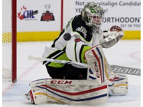 Edmonton Oil Kings goaltender Josh Dechaine. (David Bloom)