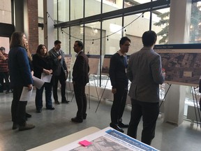 A steady stream of people attended an open house about the city's plans for Jasper Avenue on Thursday, Jan. 18, 2018. The open house showcased plans and ideas for development between 96 Street and 100 Street.