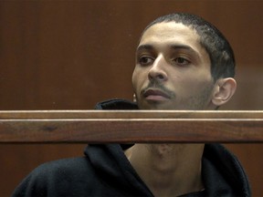 Tyler Barriss appears for an extradition hearing at Los Angeles Superior Court on Wednesday, Jan. 3, 2018, in Los Angeles. Barriss, accused of making a hoax emergency call that led to the fatal police shooting of a Kansas man, told a judge Wednesday he would not fight efforts to send him to Wichita to face charges. (Irfan Khan /Los Angeles Times via AP, Pool) ORG XMIT: CALOS401