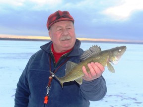 Neil with a Lake Wabumun walleye.