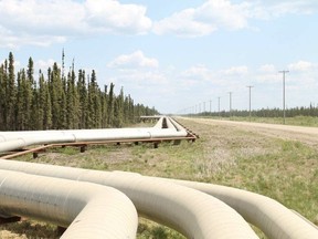Steam pipes at Cenovus' Christina Lake SAGD facility near the community of Conklin, located south of Fort McMurray, Alta., in this May 2012 file photo. (Vincent McDermott/Postmedia Network File Photo)