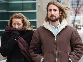 David and Collet Stephan leave for a break during their appeals trial in Calgary on March 9, 2017. Sobeys says it will stop sponsoring the Health and Wellness Expos of Canada after David Stephan was listed as one of its speakers at events this month and next.