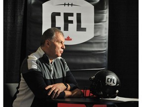 Canadian Football League commissioner Randy Ambrosie at the CFL's annual winter meetings in Banff, Alta., on Wednesday, Jan. 10, 2018.