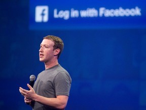 In this file photo taken on March 25, 2015, Facebook CEO Mark Zuckerberg speaks at the F8 summit in San Francisco, California.
