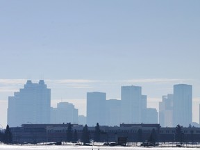 The Edmonton region saw elevated air pollution levels Tuesday.