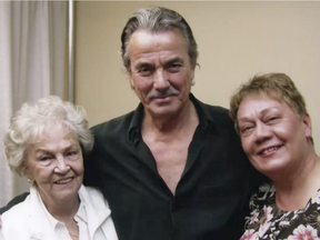 Nanny, left, with Young and the Restless fan favourite Eric Braeden, centre.