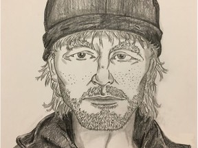Edmonton police are searching for a male suspect in a violent April 11 attack.