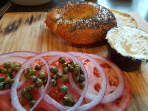 Nobody makes a better bagel board in Edmonton than the Rooster Cafe & Kitchen. GRAHAM HICKS/EDMONTON SUN
