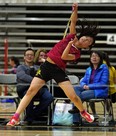 Joanna Xu competes in the Yonex Alberta Junior Badminton Championships held at Olds College from April 13-15, 2018. The provincial badminton tournament had 248 athletes competing in 639 matches over the three days of competition. (PHOTO BY LARRY WONG/POSTMEDIA)