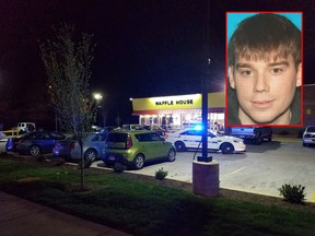 Travis Reinking is wanted by police after three people were shot dead at a Waffle House in Nashville, Tenn. (Metro Nashville Police Department)