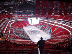 Home of the Edmonton Oilers, Rogers Place, on opening night before the Oilers take on the Calgary Flames in Edmonton, Alta., on October 12, 2016.