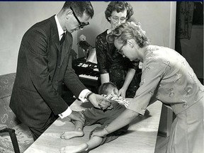 Cam Tait's mom Thelma and two volunteers in 1965