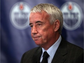 Bob Nicholson answers questions from the media. Katz Group announces Nicholson as Vice Chairman of Oilers Entertainment Group during a news conference at the Westin Hotel in Edmonton, Alta., on Friday, June 13, 2014.