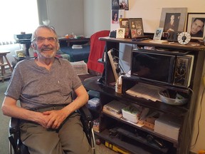 Jerry Makela, 82, in his apartment during a visit from Meals on Wheels on Thursday, May 24, 2018.