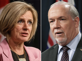 Alberta Premier Rachel Notley and B.C. Premier John Horgan.