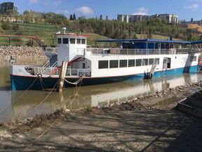 The Edmonton Queen is seen tied up at Rafter's Landing Friday, May 11, 2018.