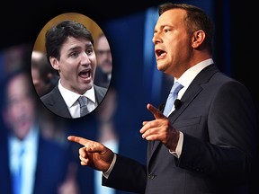 United Conservative Party Leader Jason Kenney speaking at the United Conservative Party's 2018 Annual General Meeting and founding convention in Red Deer, May 5, 2018. Ed Kaiser/Postmedia