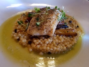 The seared basa filet on cous cous was a highlight of Silk's bar dining. Photos by GRAHAM HICKS/EDMONTON SUN