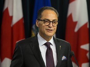 Finance Minister Joe Ceci delivers the province's year end financial results for 2017-18, at the Alberta Legislature in Edmonton Thursday June 28, 2018. Photo by David Bloom