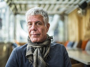 Anthony Bourdain poses for a photo in Toronto, Ont. on Monday October 31, 2016.