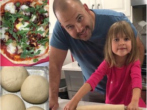 Paul Shufelt and daughter Olivia spend some time in the kitchen preparing a favourite ó pizza.