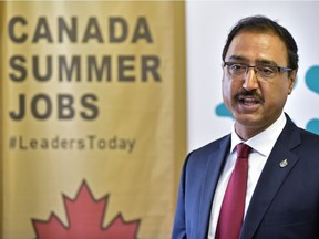 Infrastructure and Communities Minister Amarjeet Sohi made an announcement regarding the 2016 Canada Summer Jobs program. This year, applicants to the program are required to agree to a "core mandate" that includes respecting reproductive rights.