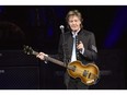 Paul McCartney performs on the One on One Tour at the Hollywood Casino Amphitheatre in Tinley Park, Ill., on July 26, 2017.