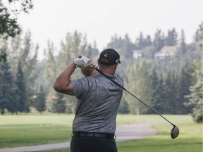 A golfer at Victoria golf course in Edmonton August 19, 2018.