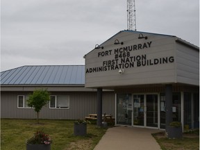 File photo of the administration building of the Fort McMurray #468 First Nation, near Anzac, Alta.