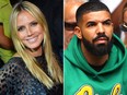 Heidi Klum and Drake. (Getty Images file photos)