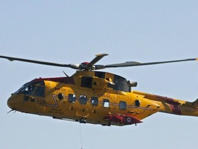 A Canadian Armed Forces Cormorant helicopter.