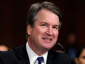 In this Sept. 27, 2018, photo, U.S. Supreme Court nominee Brett Kavanaugh testifies before the Senate Judiciary Committee on Capitol Hill in Washington.