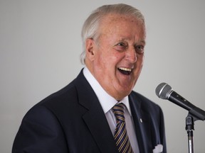 Former Canadian Prime Minister Brian Mulroney speaks at the Annandale Golf Club in Ajax, Ont. on March 5, 2018. (Ernest Doroszuk/Toronto Sun/Postmedia Network)