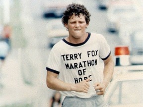 *** From archive ***  Terry Fox - Cancer victim Terry Fox running across Canada.   Photosource: Sun file photo   Photodate:   Processed: Saturday, February 13, 2010 9:46:46 PM ORG XMIT: Terry Fox0