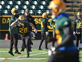 Edmonton Eskimos during practice at Commonwealth Stadium in Edmonton, October 29, 2018.